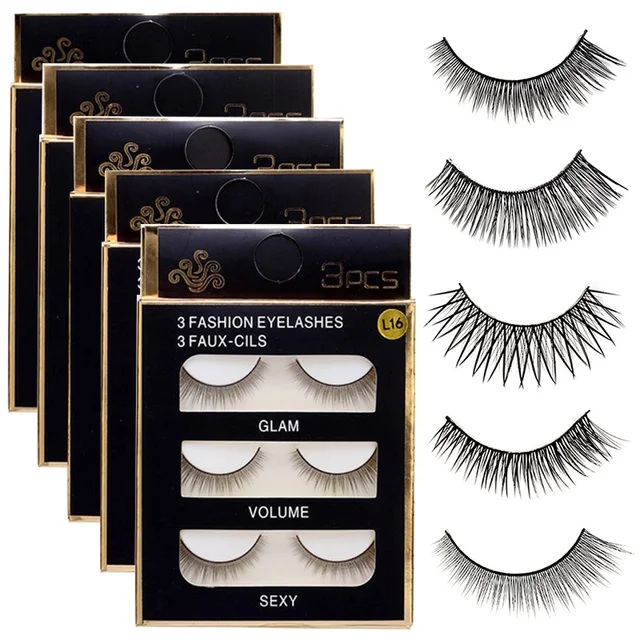 Best Price ELECOOL 3 Pairs Natural Long Curling False Eyelash Thick Soft Slender False Fake Eye Lash Makeup Extension Tools Best Price ELECOOL 3 Pairs Natural Long Curling False Eyelash Thick Soft Slender False Fake Eye Lash Makeup Extension Tools