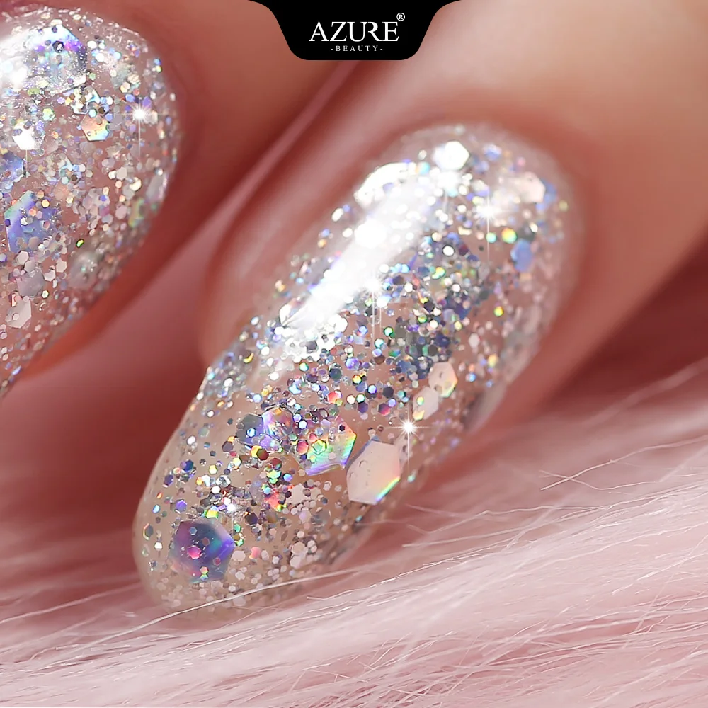 Супер Платиновый гель для ногтей Azure Beauty 9 шт./лот блестящий УФ с алмазным блеском