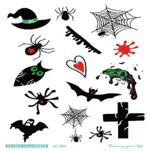 

pudaier 2018 Newly 5Pcs Halloween Temporary Waterproof Tattoo Stickers Environmental Protection Temporary Tattoo 08.17