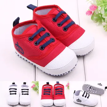 

Baby Shoes Infant Baby Fashion Canvas Anti-slip Crown Print Comfortable Soft Sole Casual Simple Toddler Shoes туфли детские