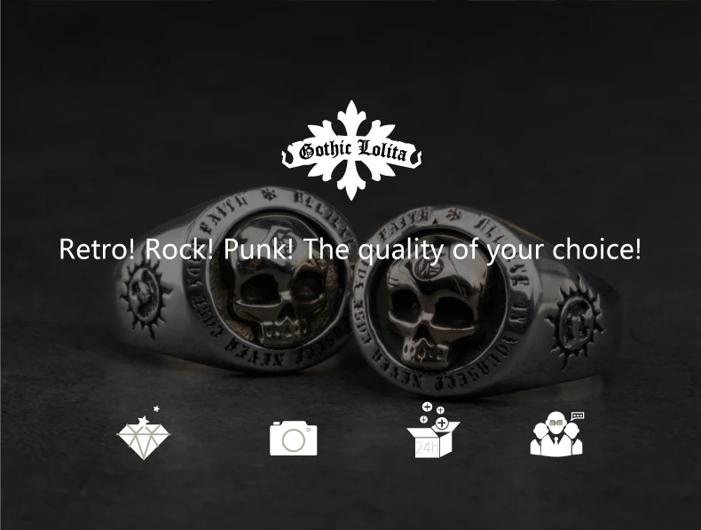 Anéis de Prata para o Homem Crânio Vintage Punk Prata Esterlina Moda Jóias Hippop Cultura Rua Mygrillz 15 High Quality Joias e Acessórios