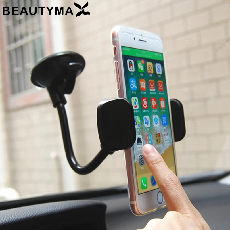 

Strong Hold Windshield Car Holder Flexible Tube Car Phone Holder Silicone Suck Stand Mount Extendable Car Phone Holder Universal