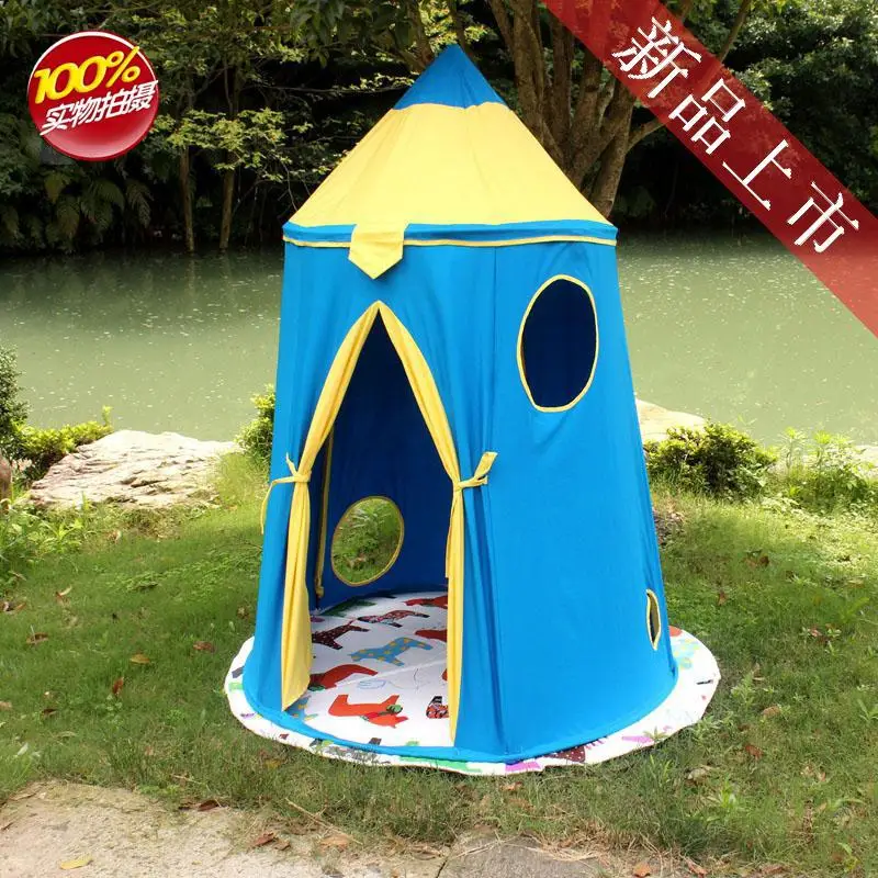 

Teepee Tent Tipi for kids blue Children Play house Toy Kids big Tents baby room Indoor Outdoor Play Folding