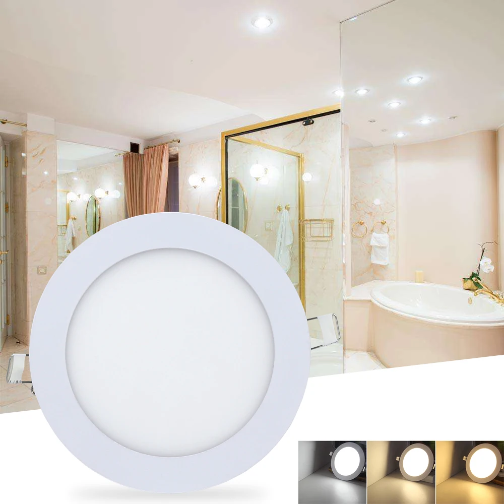 

18W Round LED Panel Light Dimmable Modern LED Ceiling Lamp AC85-265V LED Downlight Living Room Hallway Kitchen Bathroom