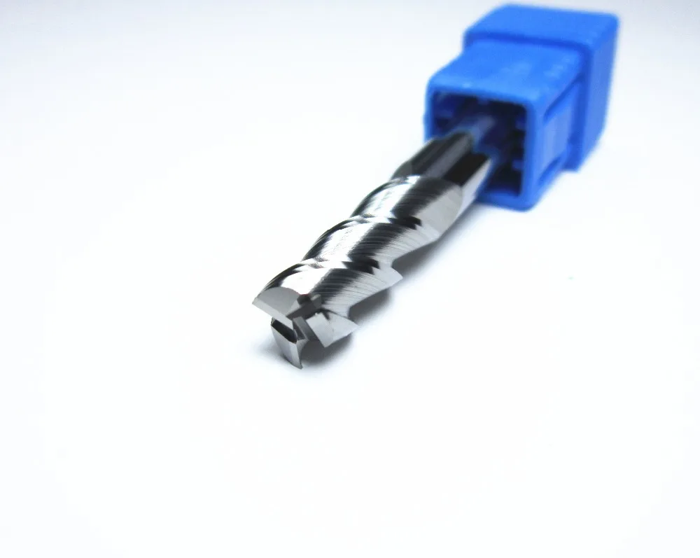 Freeshipping for aluminum 6mm L=50mm HRC45 three 3 flutes 6*6*50mm solid carbide end mills uncaoted CNC machine milling cutter