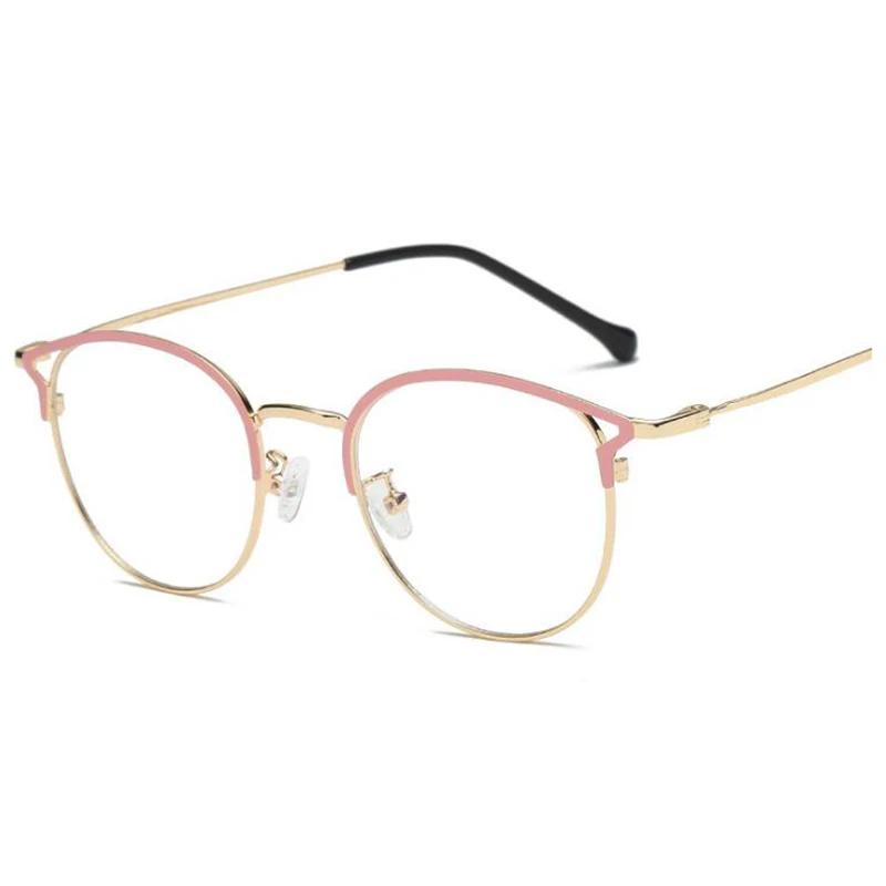 

Retro Metal Glasses Cat Eye Anti Blue Ray Goggles Computer Glasses Vintage Designer Myopia Eyewear Frames