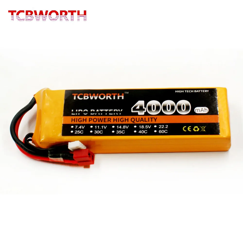 3S RC Drone LiPo Battery 11.1V 4000mAh 30C 3S T/XT60 for Airplane