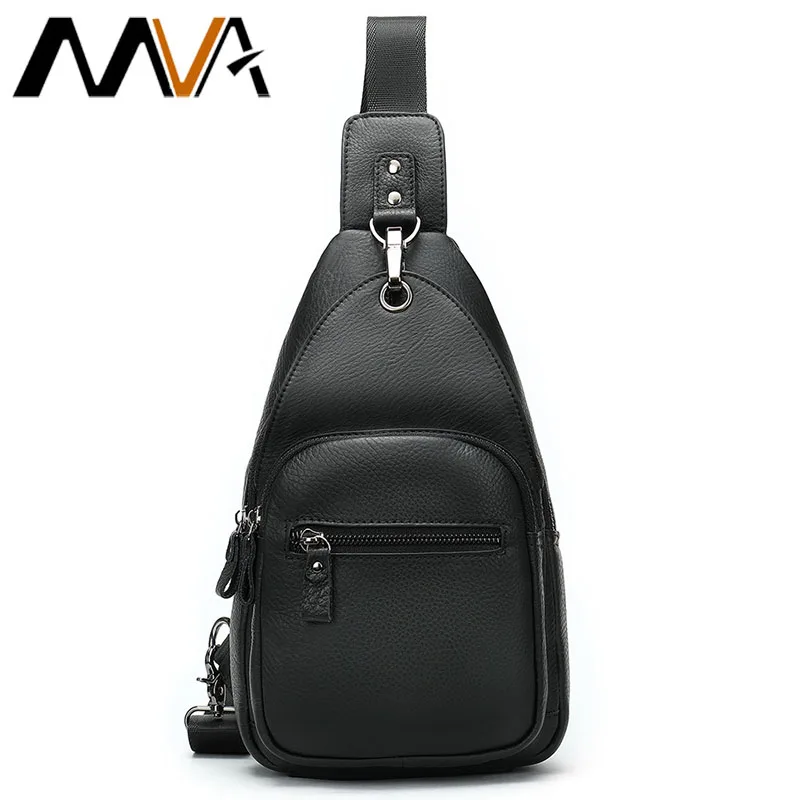 

MVA Chest Bag Men Genuine leather Anti Theft Crossbody Shoulder Bags for Men Messenger Chest Travel Men 's Waist Pack Bag 8595