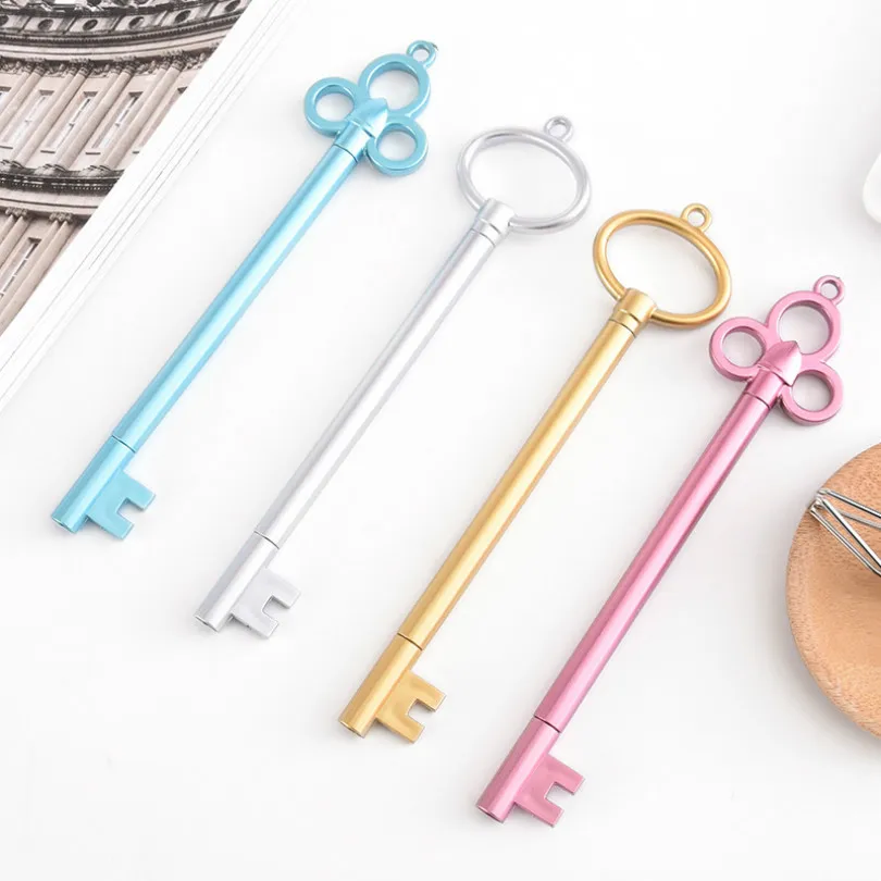 

1pcs Kawaii office ballpoint pen Originality cute key pattern school stationery Supplies Black ink 0.38mm Pen refill