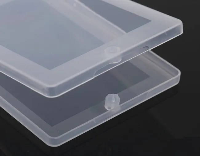 Прозрачный пластиковый прямоугольный Чехол для карт, флип u-образная труба, пластиковая коробка для визиток, 10 шт./лот