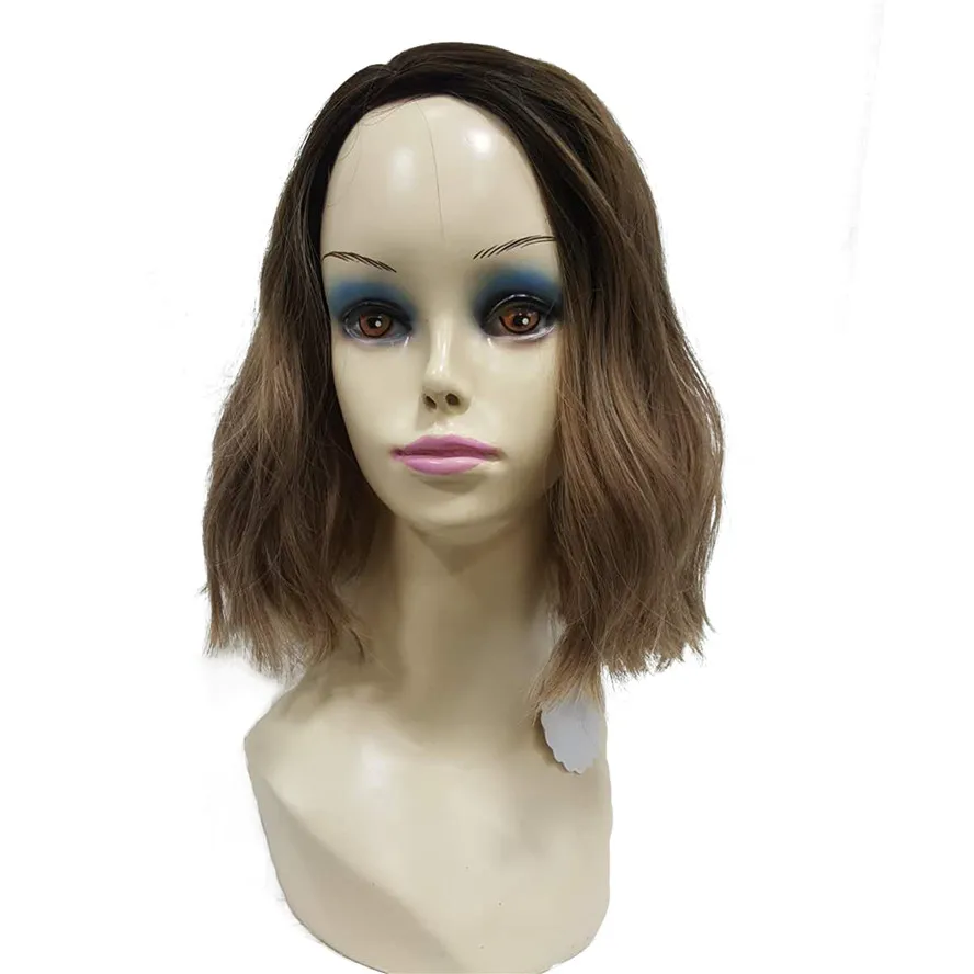 Strongbeauty Short Wavy Bob Cuts Hairstyle For Women Light Brown