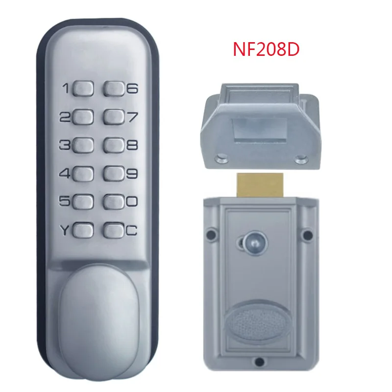 

Waterproof Mechanical Door Locks Keyless Digital Machinery Code Keypad Password Entry Door Lock Zinc Alloy Silver 1706