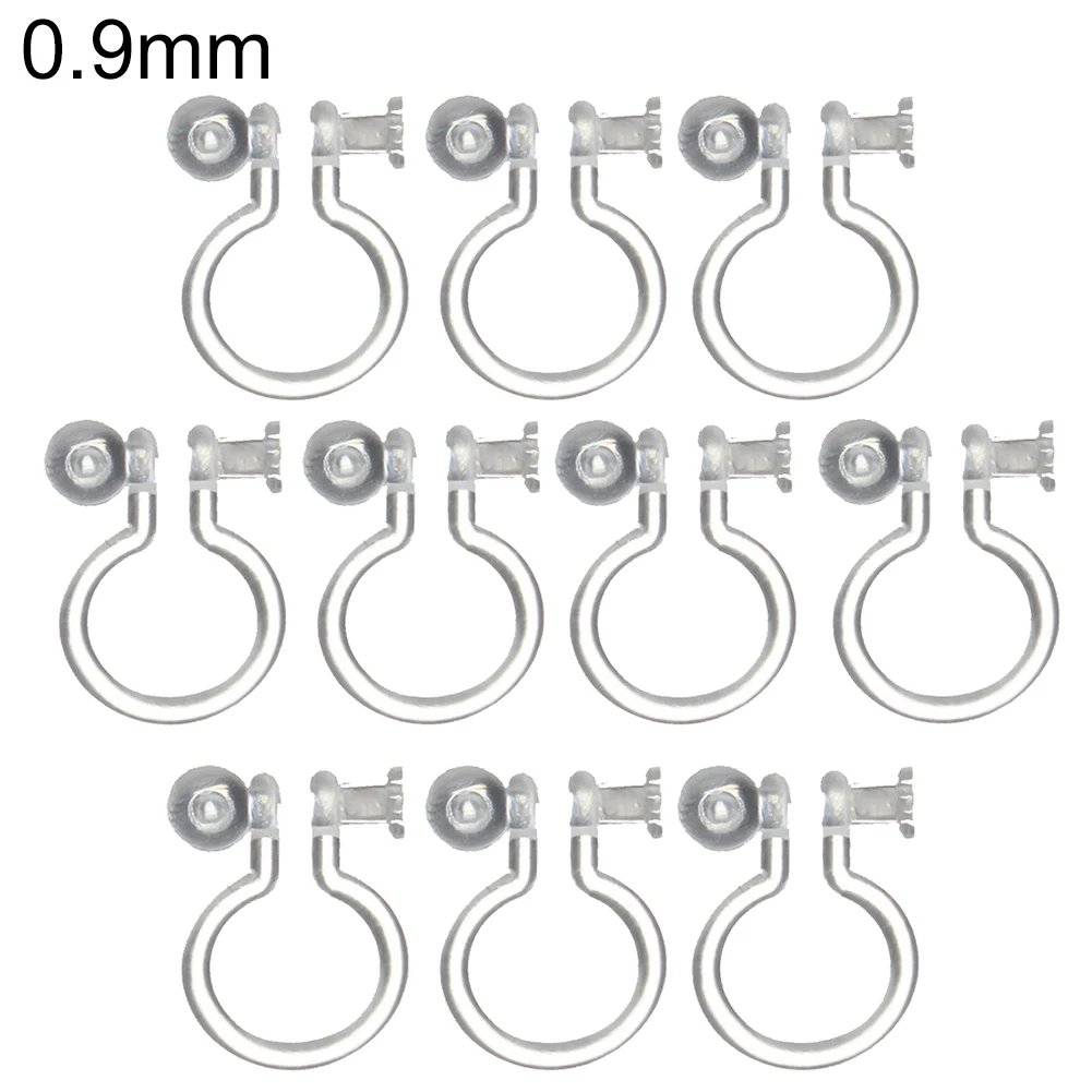 10 шт 0,7/0,9 мм прозрачные u-образные клипсы для ушей, не пирсинг, серьги, сделай сам, ювелирные изделия, клипсы для ушей без пирсинга, ювелирные изделия для ушей, аксессуары