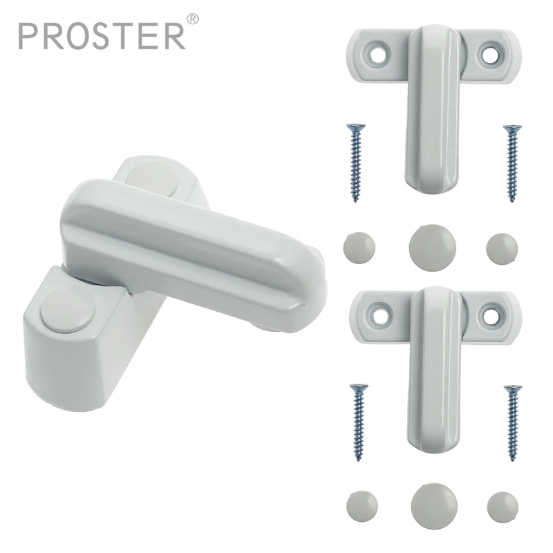 

Proster 8pcs Sash Blocker Jammer uPVC Door Window Restrictor Lock With Screws Security Window Door Sash Lock Latch Child Protect