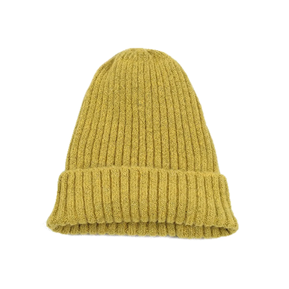 Вязаная шапка Повседневная Удобная зимняя унисекс игровая вязаная шапка - Цвет: Ginger yellow