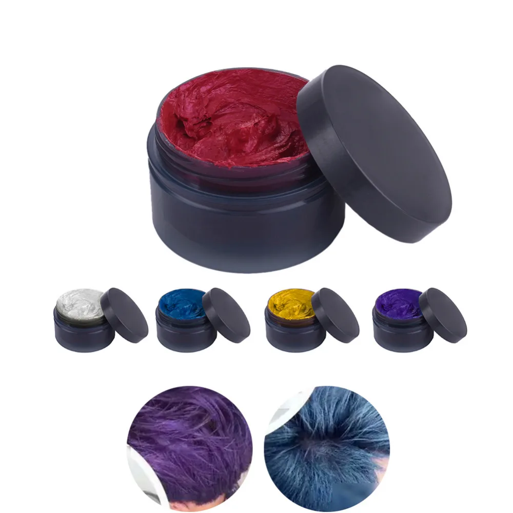 New High Quality 1pc Modeling Beauty Fashion Styling Colored Hair Mud Hair Color Wax Temporary Disposable Hair Dye Cream