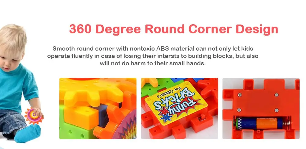 Changeable Model ABS Educational Dynamoelectric Building Block for Kids
