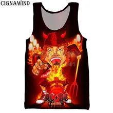 Новая популярная майка для мужчин/женщин AC DC рок группа 3d печати жилеты Harajuku стиль Бодибилдинг уличная топы