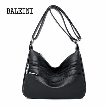 

Genuine Leather Brand Designer Women Messenger Bags Crossbody Soft Shoulder Bag High Quality Fashion Women Bags Handbags