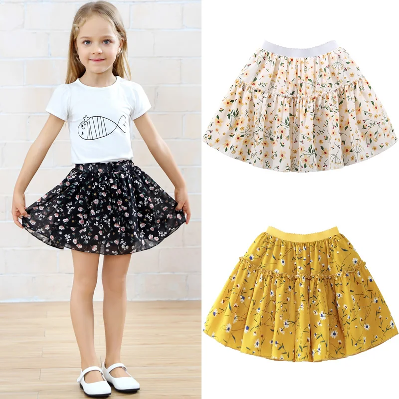 

Ruffle Skirt 2018 Summer Baby Girl Sutu Skirt Floral Chiffon Jupe Fille Toddler Girl Clothing 10 12 Disfraz Infantil