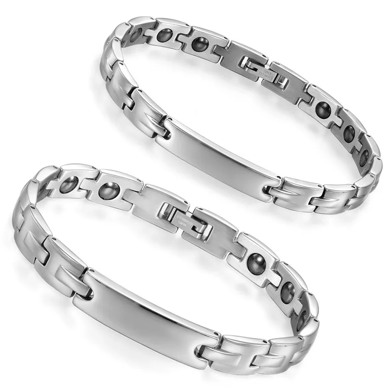 Boniskiss Real Love Couple Bracelets Stainless Steel Jewelry Magnet Lovers Gift Bracelet Wedding Jewellery For Men Women