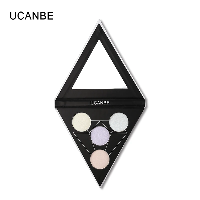 

UCANBE Glow Kit Triangle Shimmer Highlighter Palette Flash Powder Face Bright Highlight Light Illuminator Makeup