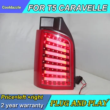 

For Volkswagen T5 Caravelle Multivan LED Strip Tail Light LED Rear Lightsr RED Color 2013 2014 2015 Rear Lamp Reverse