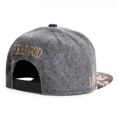 PANGKB брендовая шапка BONEZ Серая шерстяная ткань хип хоп молиться о богах snapback для