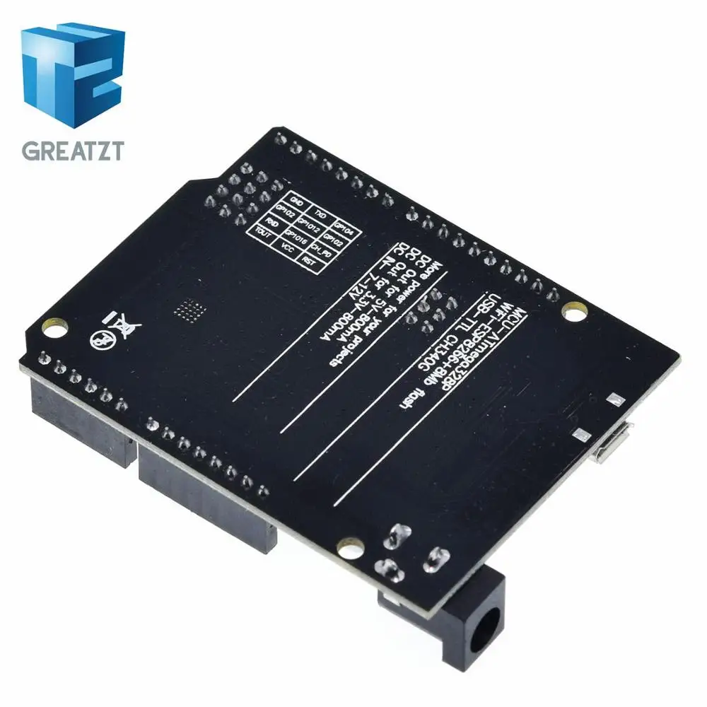 GREATZT UNO+ WiFi R3 ATmega328P+ ESP8266(32 Мб памяти) USB-TTL CH340G для Arduino Uno, NodeMCU, WeMos ESP8266 новое поступление