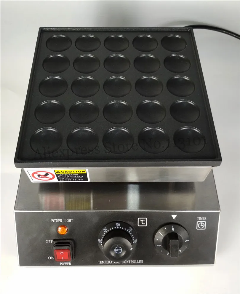

950W 25 Holes Commercial Poffertjes Grill Waffle Machine Small Pancake Maker Non-stick Pan