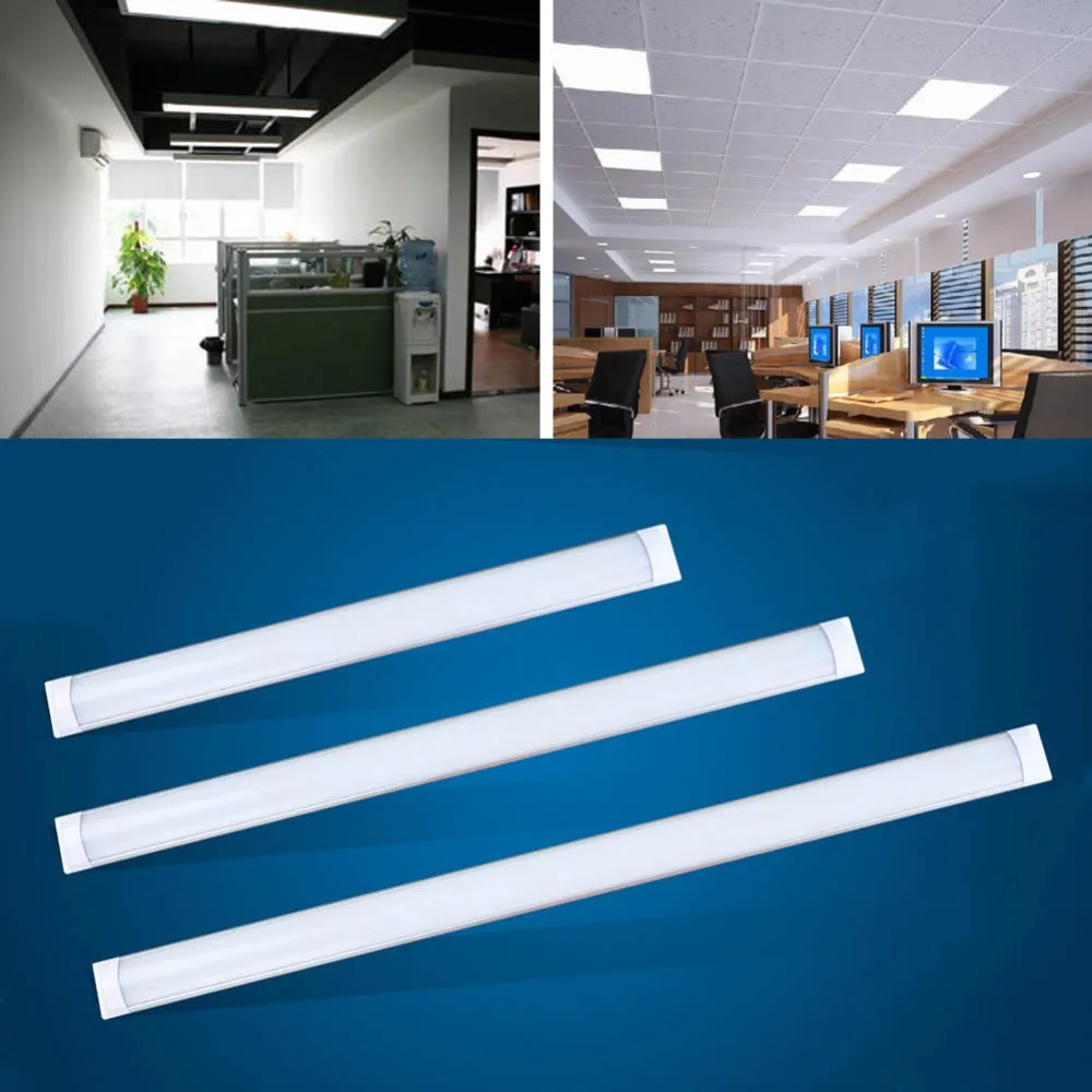 1PC LED Slim Ceiling Batten Tubes Light Fluorescent 30CM 60CM 90CM120CM LED Tubes Light Home warhouse hotel DIY store lighting