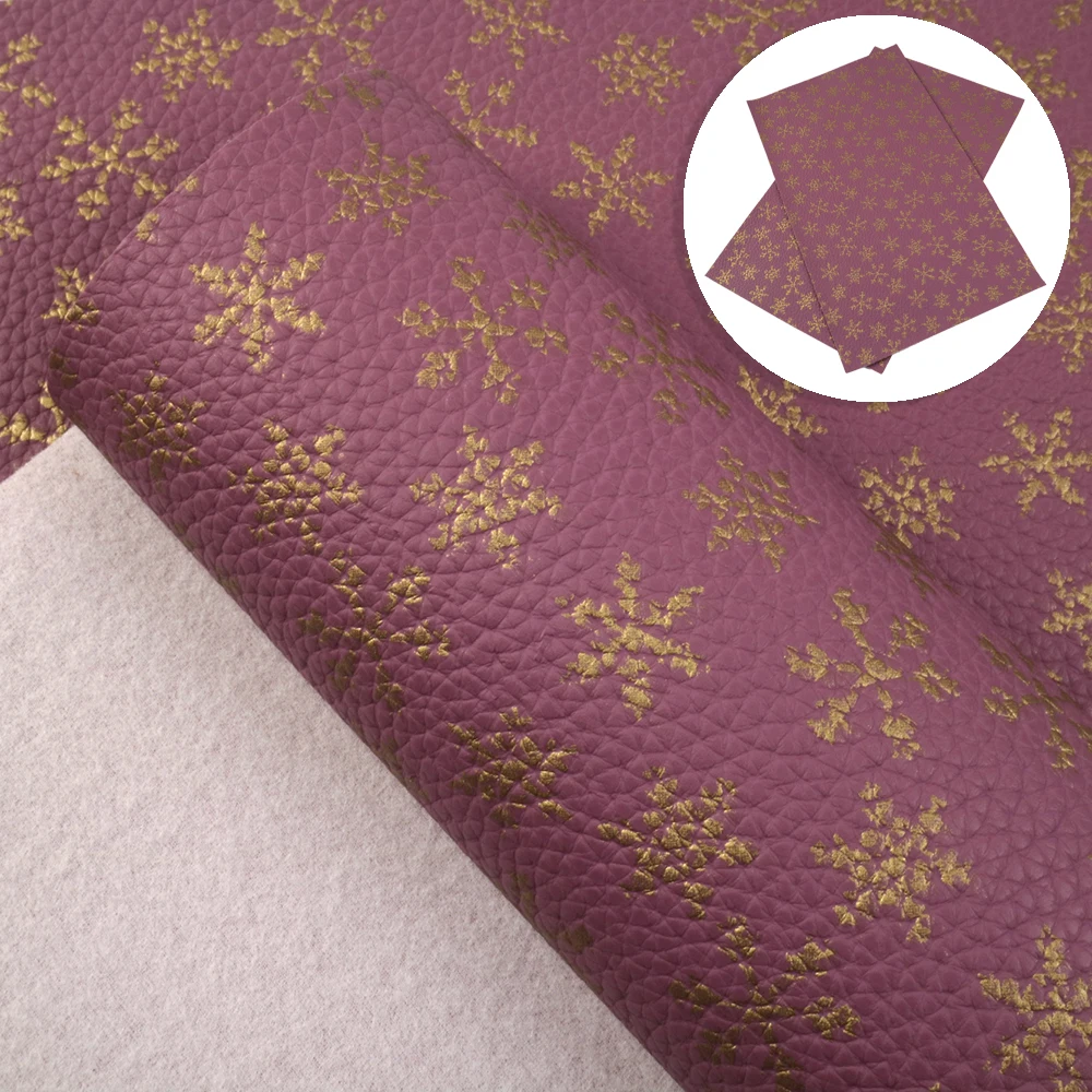 New 20*34cm Gold Foil Litchi Snow Printed Artificial Synthetic Leather For Hair Bow DIY Projects Handbag Shoes,1Yc6930 - Цвет: 1086041008