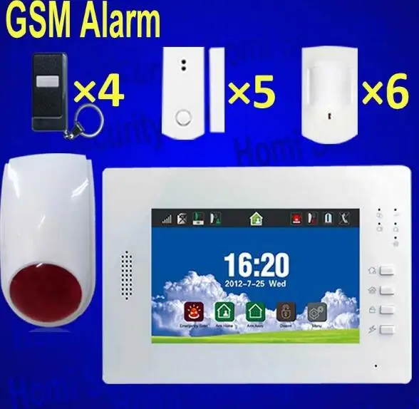 DZX IOS Android APP GSM сигнализация TFT цветной дисплей Autodial текст охранной сигнализации