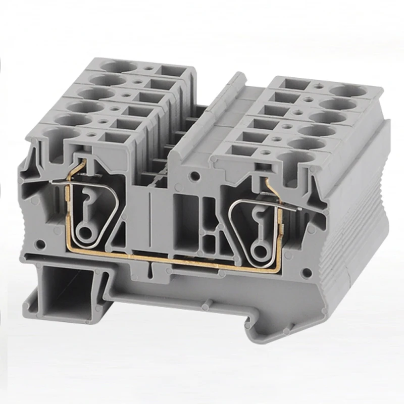 Пружинные клеммные колодки разъем ST-6 din-рейка Безвинтовые клеммы блок проводные, кабельные разъемы медь morsettiera 50A bornier