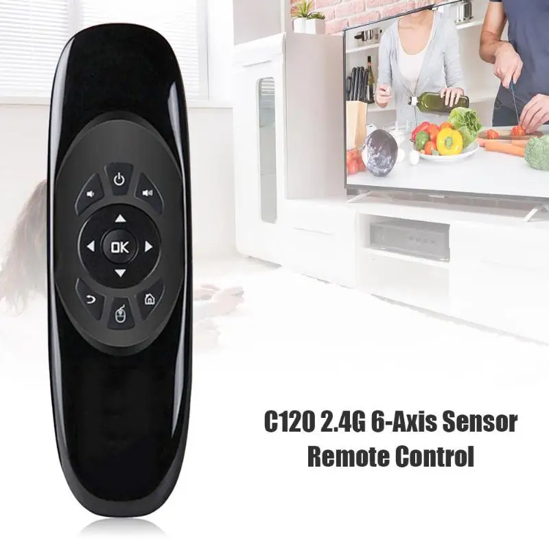 C120 Fly Air mouse беспроводной пульт для телевизора 6 осей сенсор 2,4G перезаряжаемый пульт дистанционного управления для Android Linux, Windows, Mac O