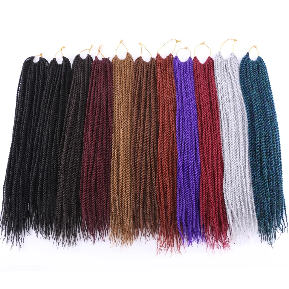 

30 roots/pack Senegalese Twist Crochet Hair Ombre Synthetic Braids tissage Fiber Synthetic Braiding Hair Extensions