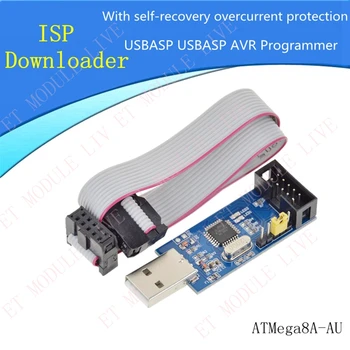 

ISP download line / device USBasp USBISP 51 AVR microcontroller with self-recovery overcurrent protection support WIN7 64-bit