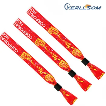 

YERLLSOM 700PCS/Lot High Quality Customized Cloth Fabric Wristbands With Woven Logo For Events F19021101