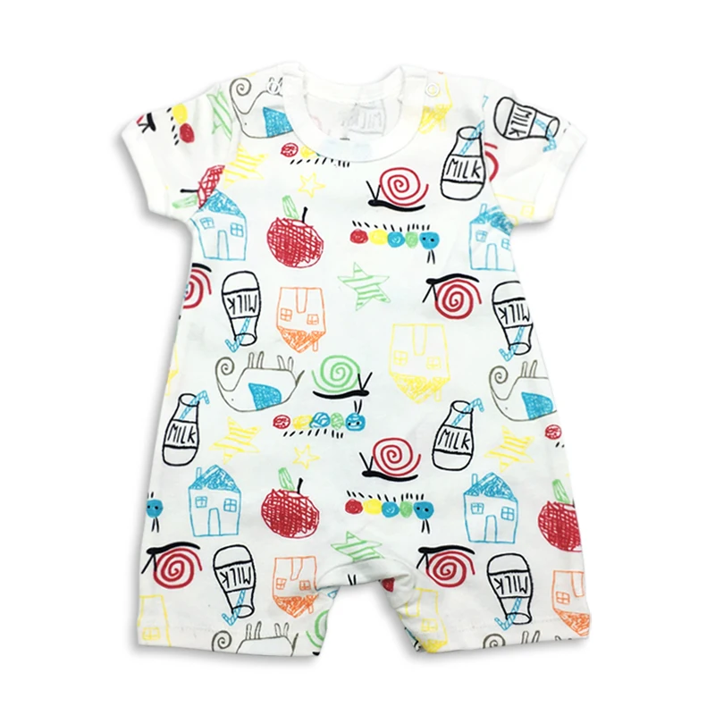 

baby boy girls Rompers Short Sleeved 100% Cotton Summer Newborn Body clothes Unisex clothing star Body clothes Baby Rompers