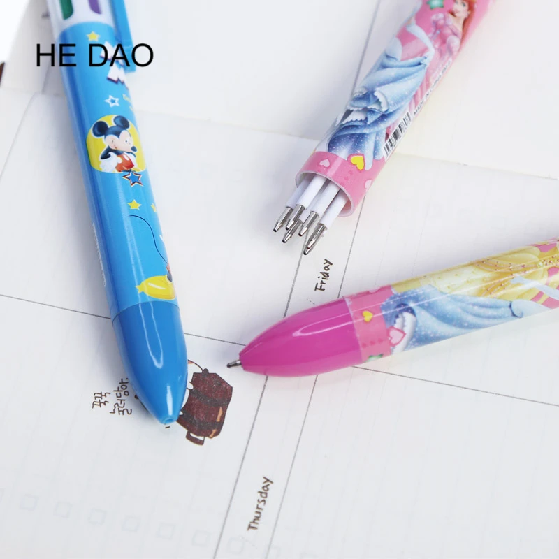 New Arrival Novelty Multicolor Ballpoint Pen Multifunction 6 In1 Colorful Stationery Creative School Supplies