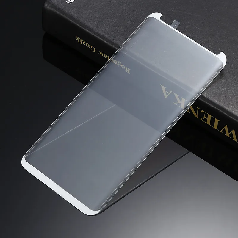 Защитное стекло на самсунг s8 3D изогнутые полное покрытие закаленное Стекло Экран протектор на для samsung Galaxy S8 S8 плюс Взрывозащищенный Защитная стекло фильм - Цвет: White