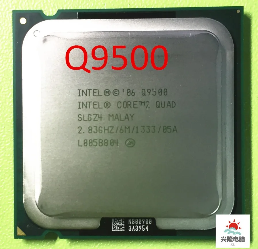 Intel Core 2 Quad Q9500 cpu Процессор(2,83 ГГц/6 м/1333 ГГц) Socket 775 настольный процессор(Рабочая