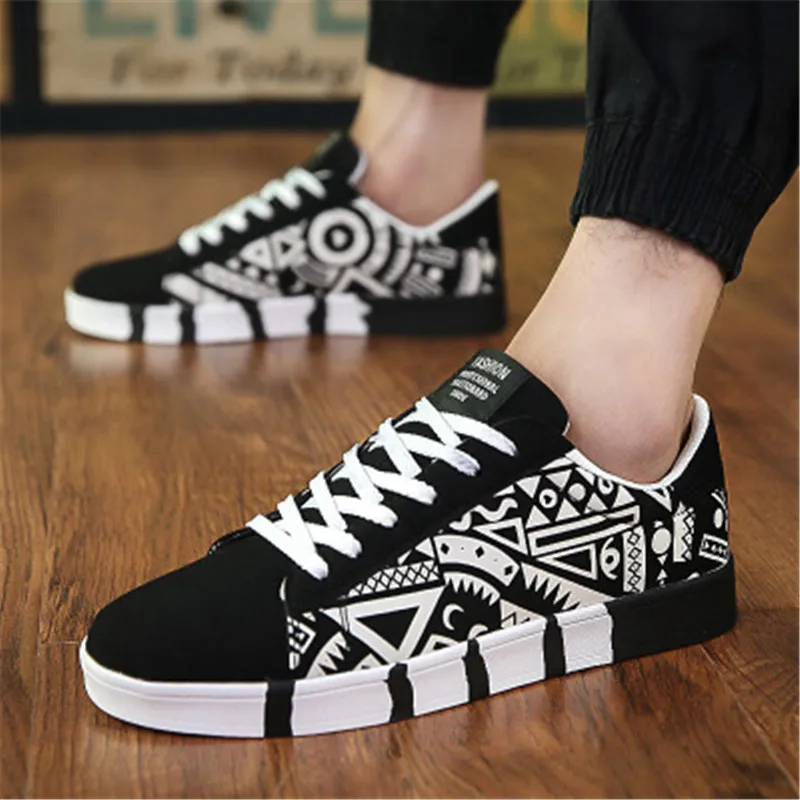 KipeRann Men's shoes 2018 spring new men's casual canvas sports shoes Korean students print running shoes tennis men KipeRann Men's shoes 2018 spring new men's casual canvas sports shoes Korean students print running shoes tennis men