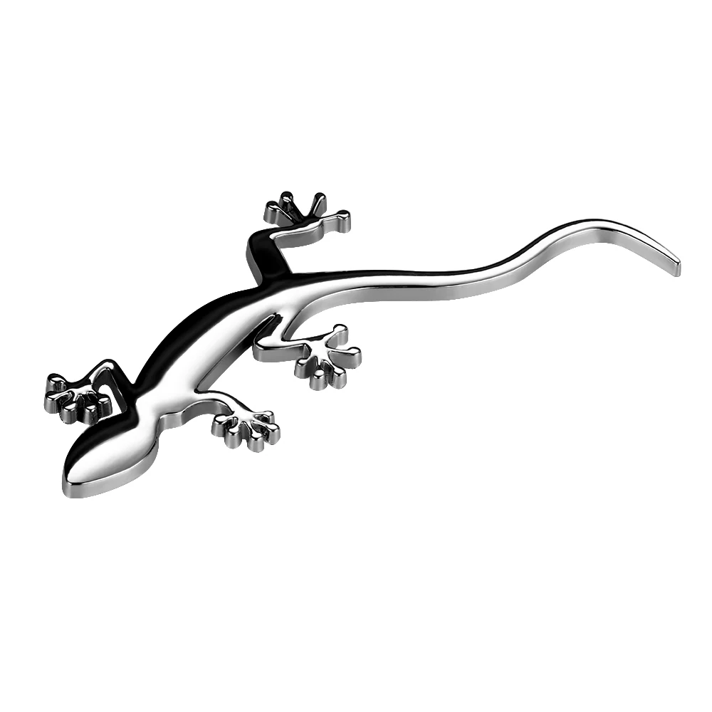 Gecko цинковый сплав хромированная 3D Металлическая Эмблема для машины значок наклейки Наклейка мотоцикл декорация для автомобилей на автомобиль аксессуары для укладки - Название цвета: Silver right