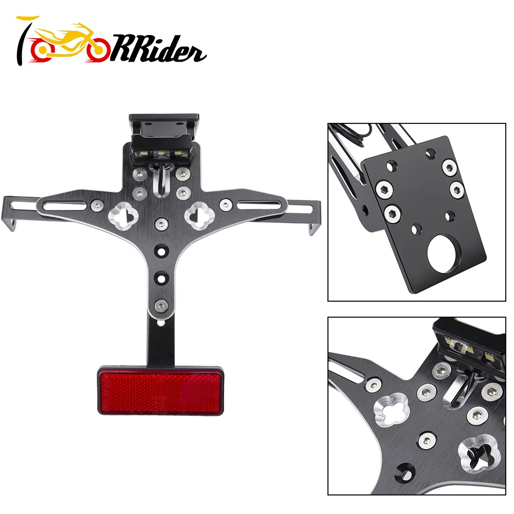 

Motorcycle CNC Aluminum Adjustable License Plate Holder Bracket Support for 2004-2008 YAMAHA R1 2005 2006 2007