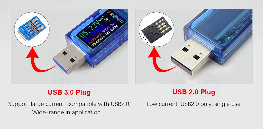 AT34 USB 3,0 цветной ЖК-Вольтметр Амперметр измеритель напряжения тока мультиметр Зарядка батареи банк питания USB Тестер