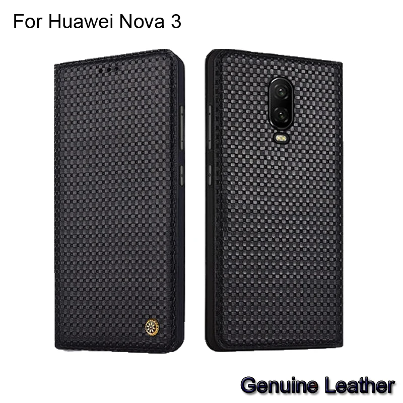 Чехол для huawei Nova 3 роскошные чехлы из натуральной кожи с тканым узором для huawei Nova 3 Полное заднее покрытие защитный чехол Nova3