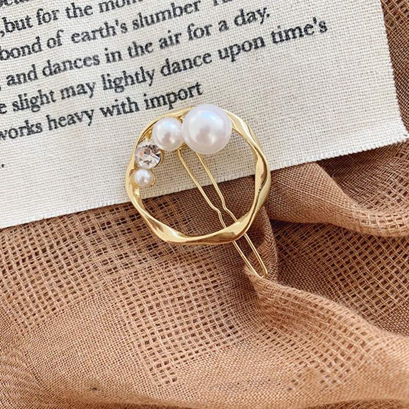 1PC Elegant Hair Clip Fashion Simple Geometric Hollow Pearl Hairpin Adies Bangs Clip Accessories Styling Tool Hair Clips 1PC Elegant Hair Clip Fashion Simple Geometric Hollow Pearl Hairpin Adies Bangs Clip Accessories Styling Tool Hair Clips
