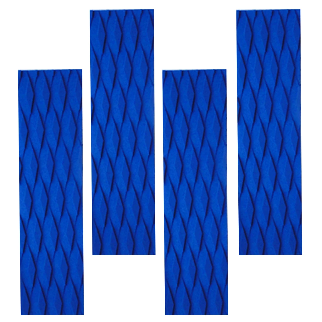 4 PCS Ultralight EVA Diamond Groove Surfboard Skimboard Paddleboard Skimboard Traction Pad Tail Pads Surf Deck Bar Grips Protect