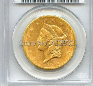 

1858-S $20Liberty Head Gold Double Eagle AU53